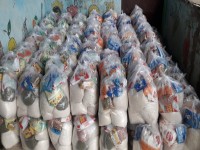 Foodgrain distribution at Anandwadi